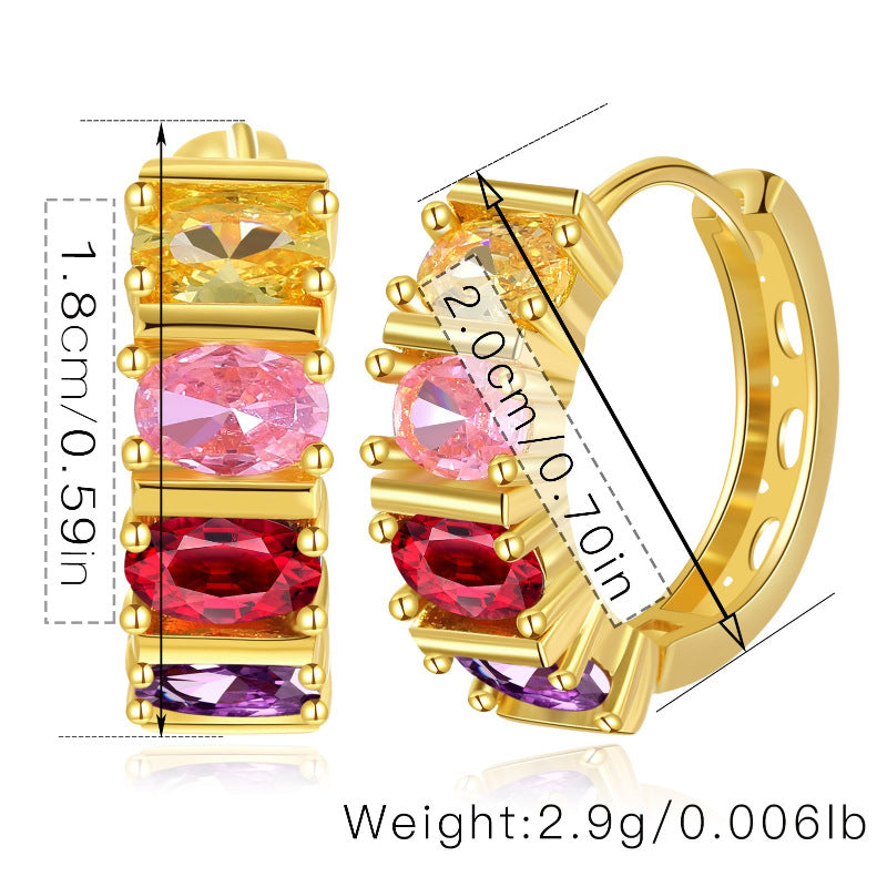 Sunset Baguette Hoops