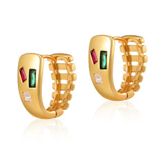 Tricolor Gem Cuffs