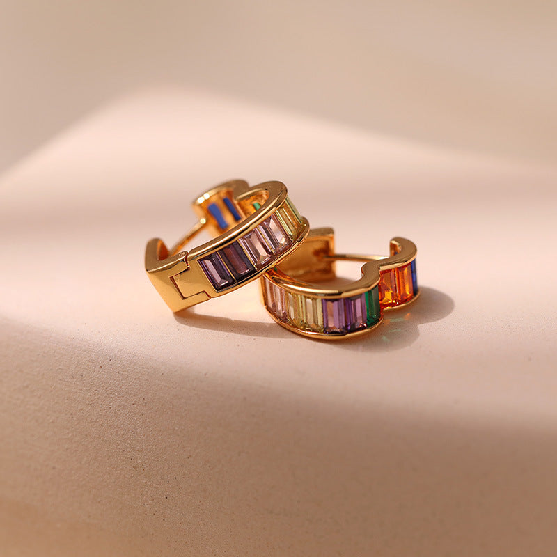 Rainbow Heart Hoops