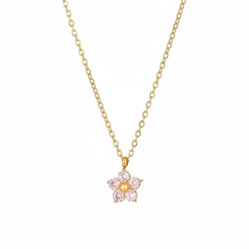Blossom Gem Trio Necklace