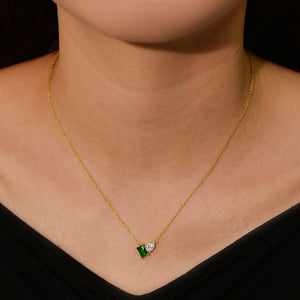 Emerald Duo Necklace