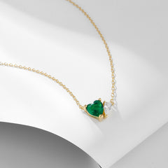 Emerald Heart Necklace