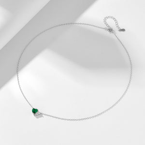 Emerald Heart Necklace