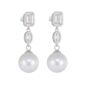 Mia’s ZirconPearl Drop Earrings Stella Harte
