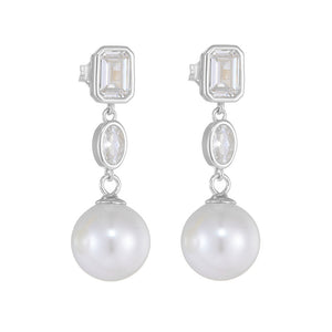 Mia’s ZirconPearl Drop Earrings