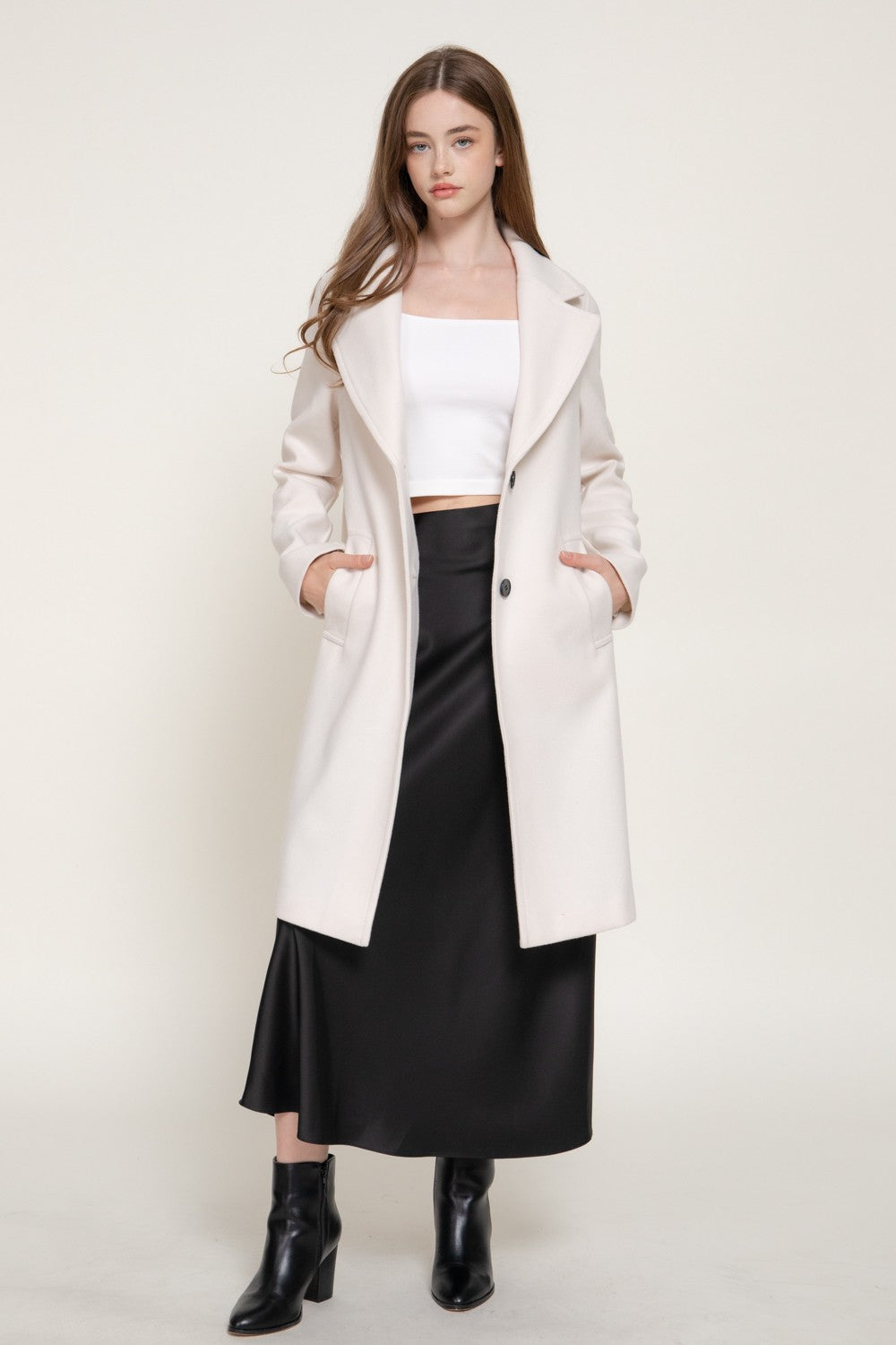 Long Sleeve Soft Long Coat
