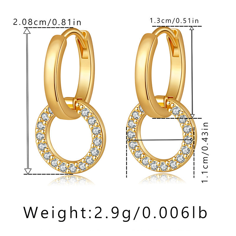 Linked Crystal Hoops
