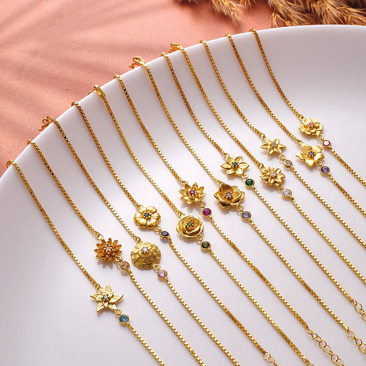 Petal Gem Bloom Bracelet