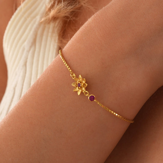 Petal Gem Bloom Bracelet