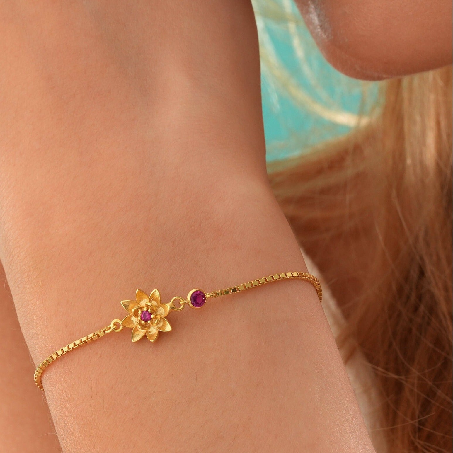 Petal Gem Bloom Bracelet