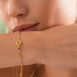 Petal Gem Bloom Bracelet