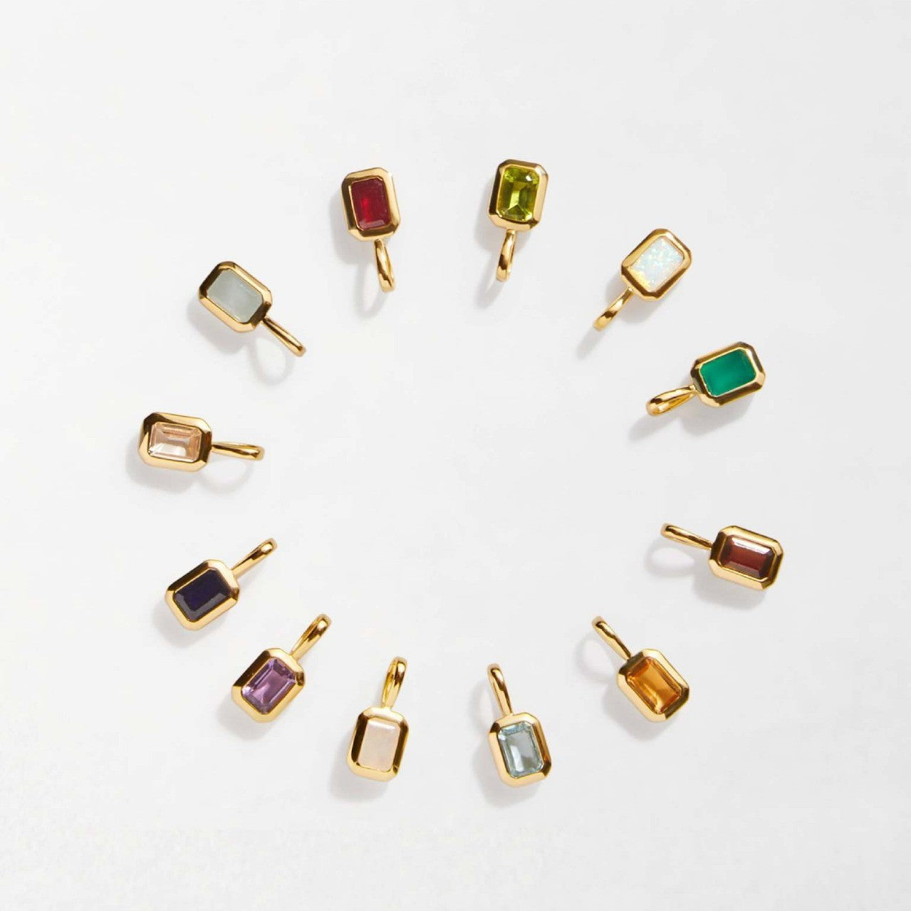 Birth Bar Gem Charm Necklace Stella Harte