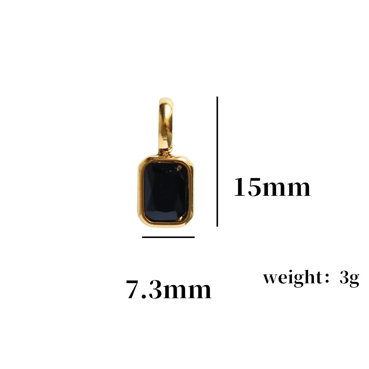 Birth Bar Gem Charm Necklace