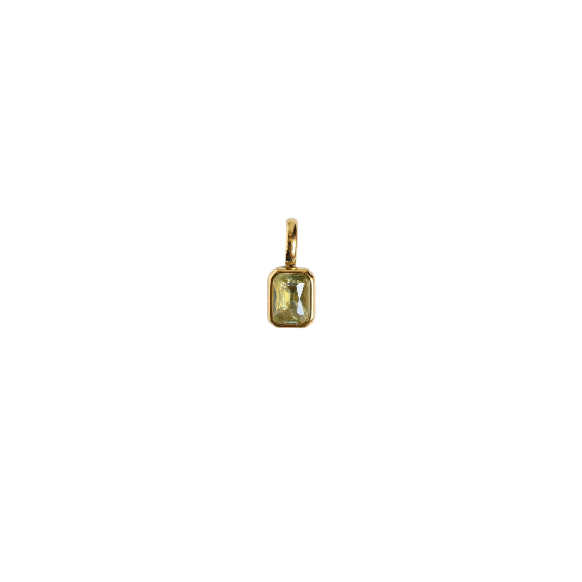 Birth Bar Gem Charm Necklace