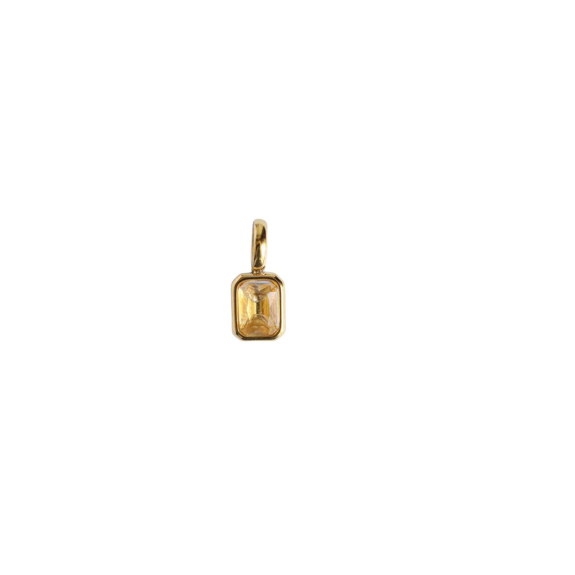 Birth Bar Gem Charm Necklace