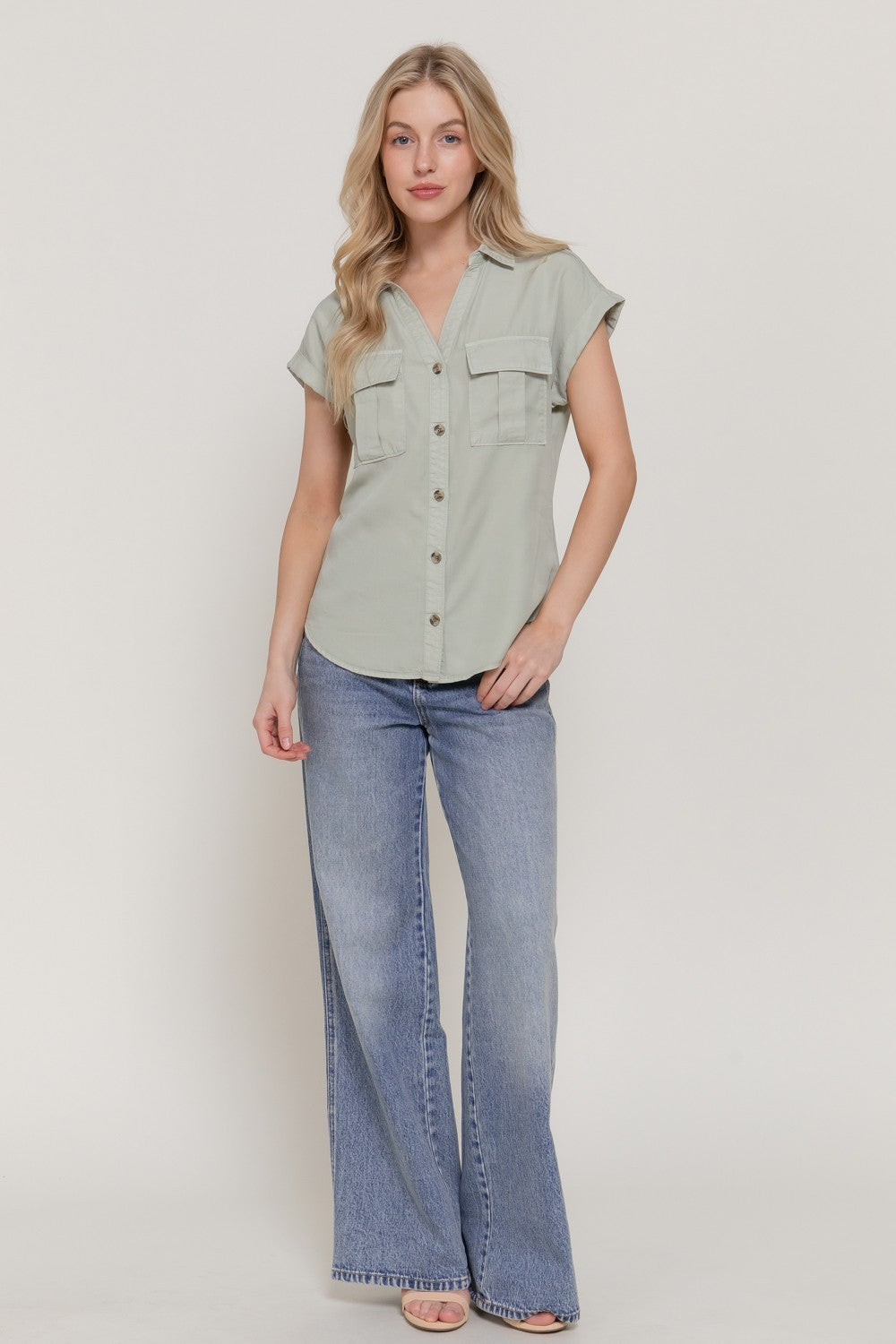 Dolman Short Slv Tencel Shirt