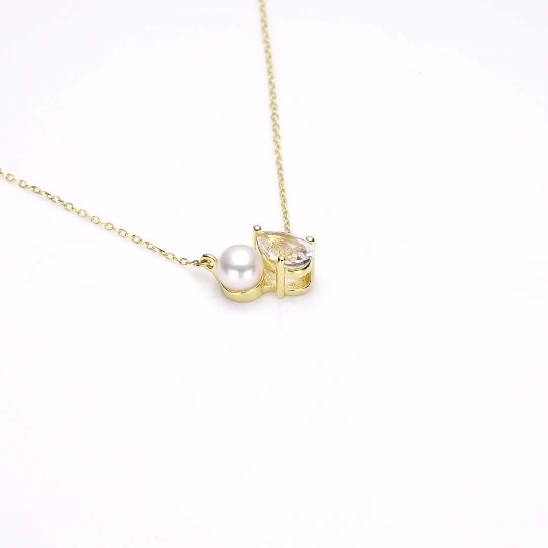 Pearl Birthstones Necklace Stella Harte