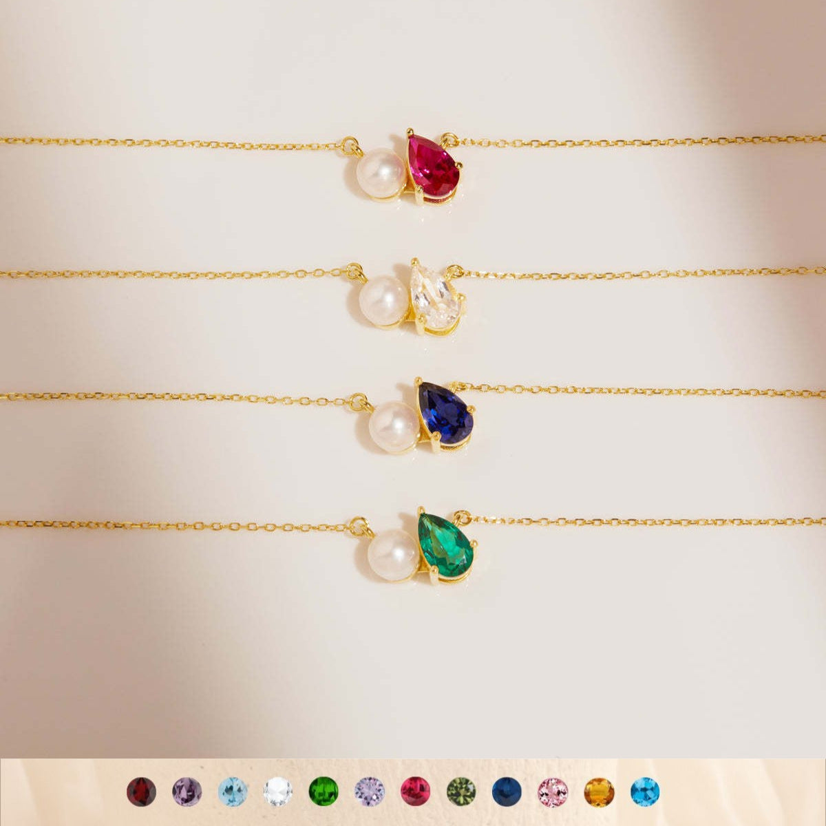 Pearl Birthstones Necklace Stella Harte