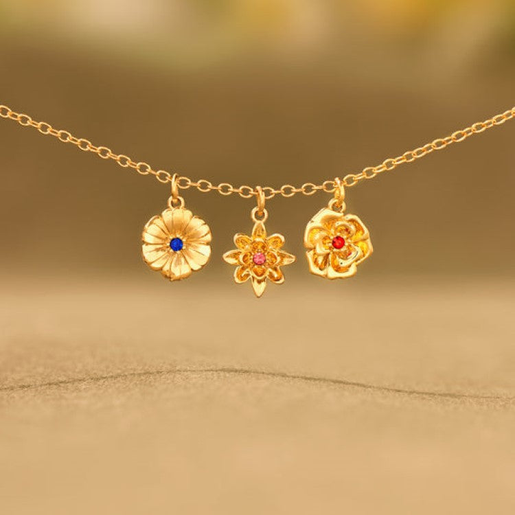 Mama's Bloom Birthstone Necklace
