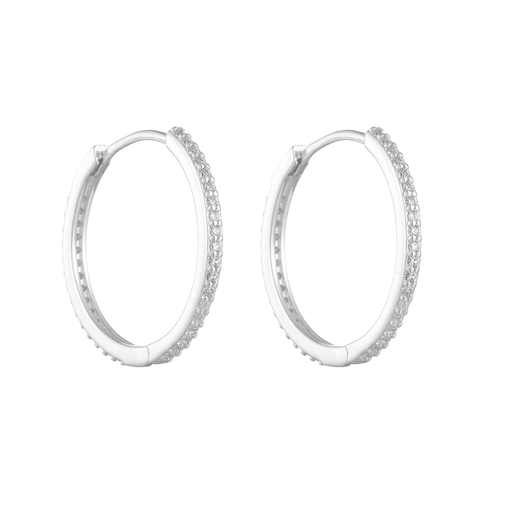 Glimmering Half-Halo Hoop Earrings Stella Harte