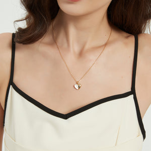 Semi-Heart Pendant Necklace