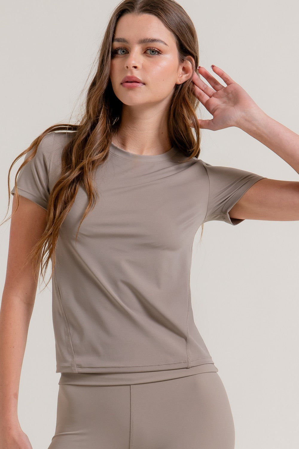 Short Sleeve Side Seam Workout Top