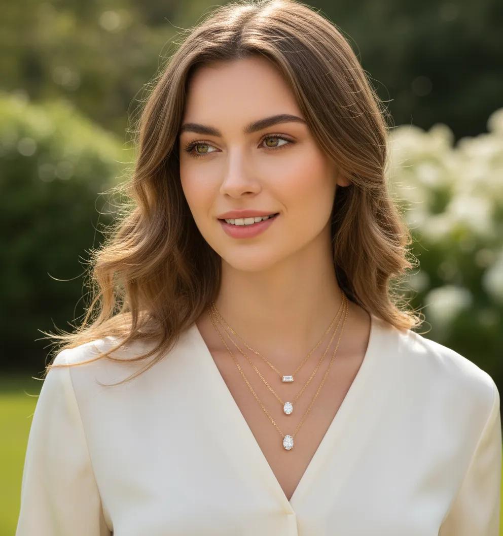 Tiered Spark Layer Necklace Stella Harte
