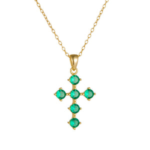 Verdant Cross Necklace