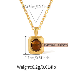Tiger's Eye Square Necklace