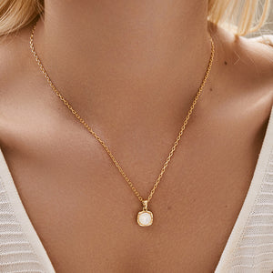 Square Pearl Grace Necklace