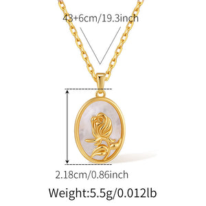 Rose Pearl Bloom Necklace