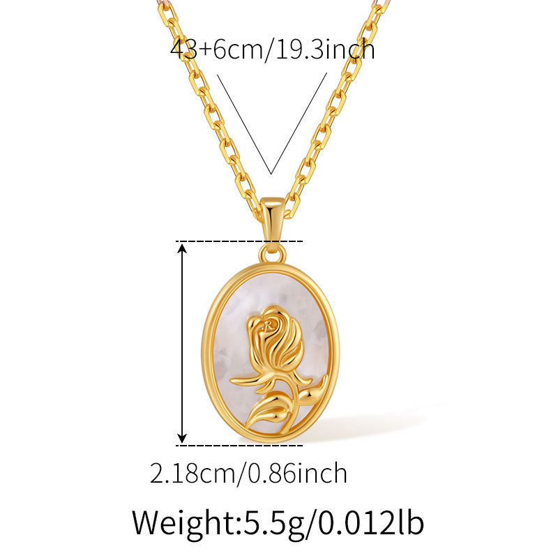 Rose Pearl Bloom Necklace