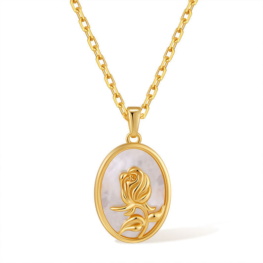 Rose Pearl Bloom Necklace