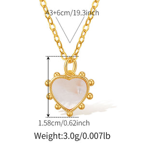 Pearl Heart Charm Necklace