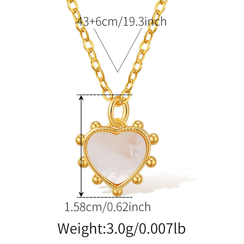 Pearl Heart Charm Necklace