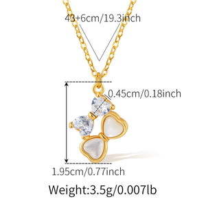 Enchanted Heart Trio Necklace