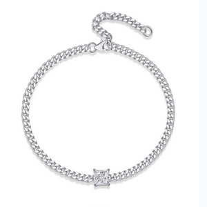 Square Sparkle Chain Bracelet