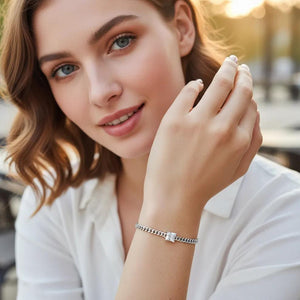 Square Sparkle Chain Bracelet