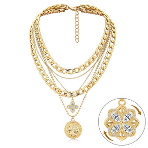 Golden Divinity Layered Necklace