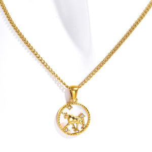 Zodiac Charm Pendant Necklace