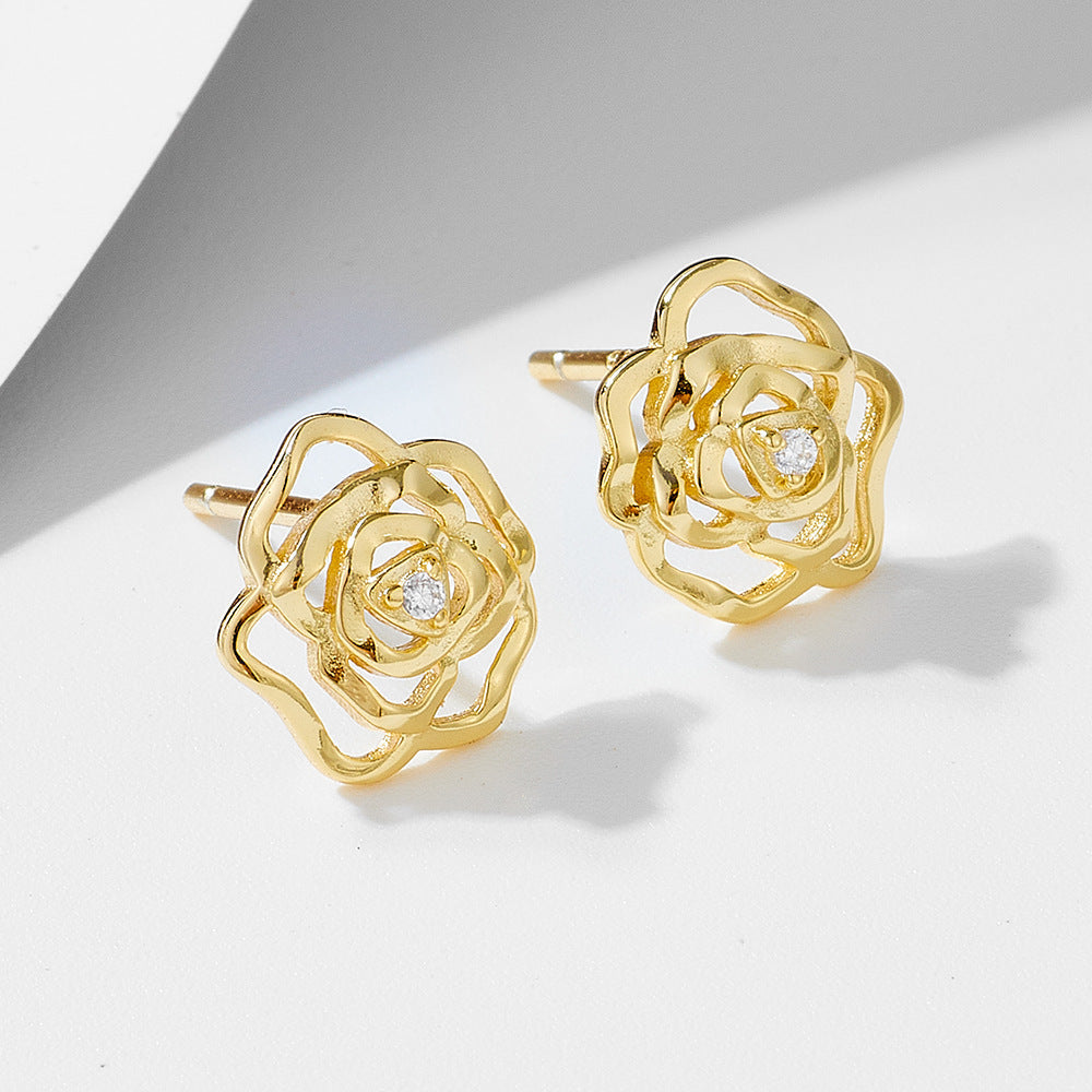 Rose Petal Sparkle Earrings Stella Harte