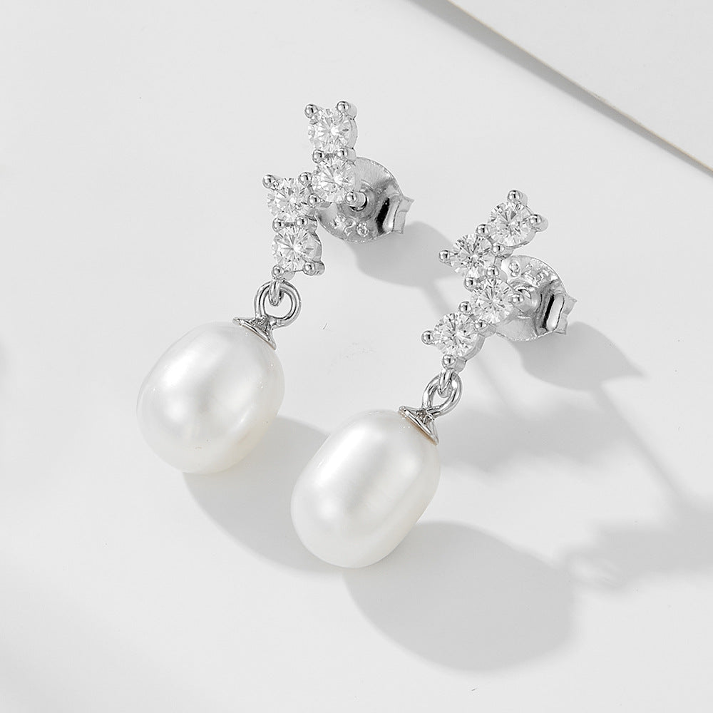 Starlit Pearl Drop Earrings