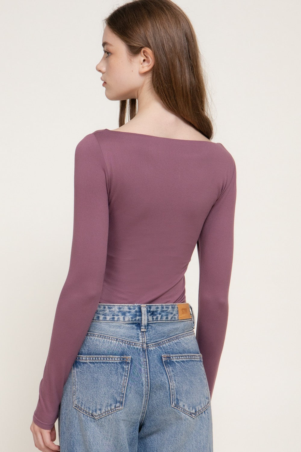 Long Sleeve Boat Neck Bodysuit