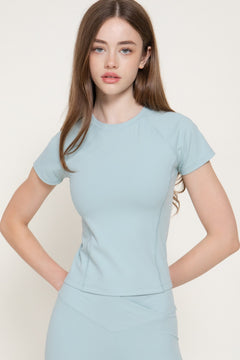 Short Raglan Slv Workout Top
