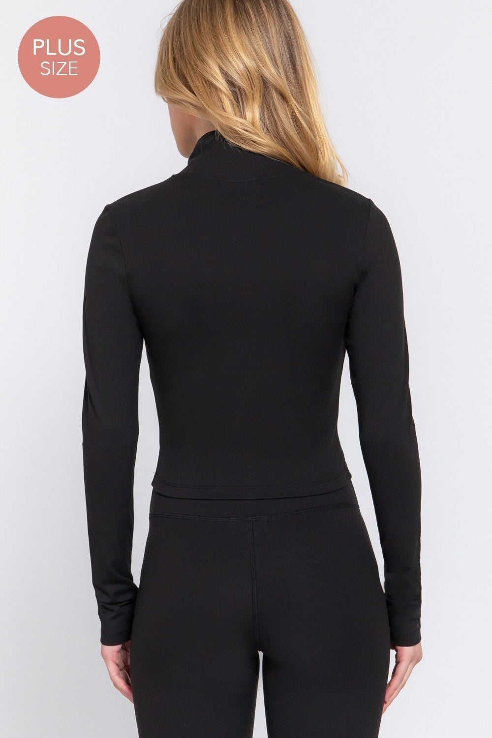 Mock Neck Zip-up Workout Jacket