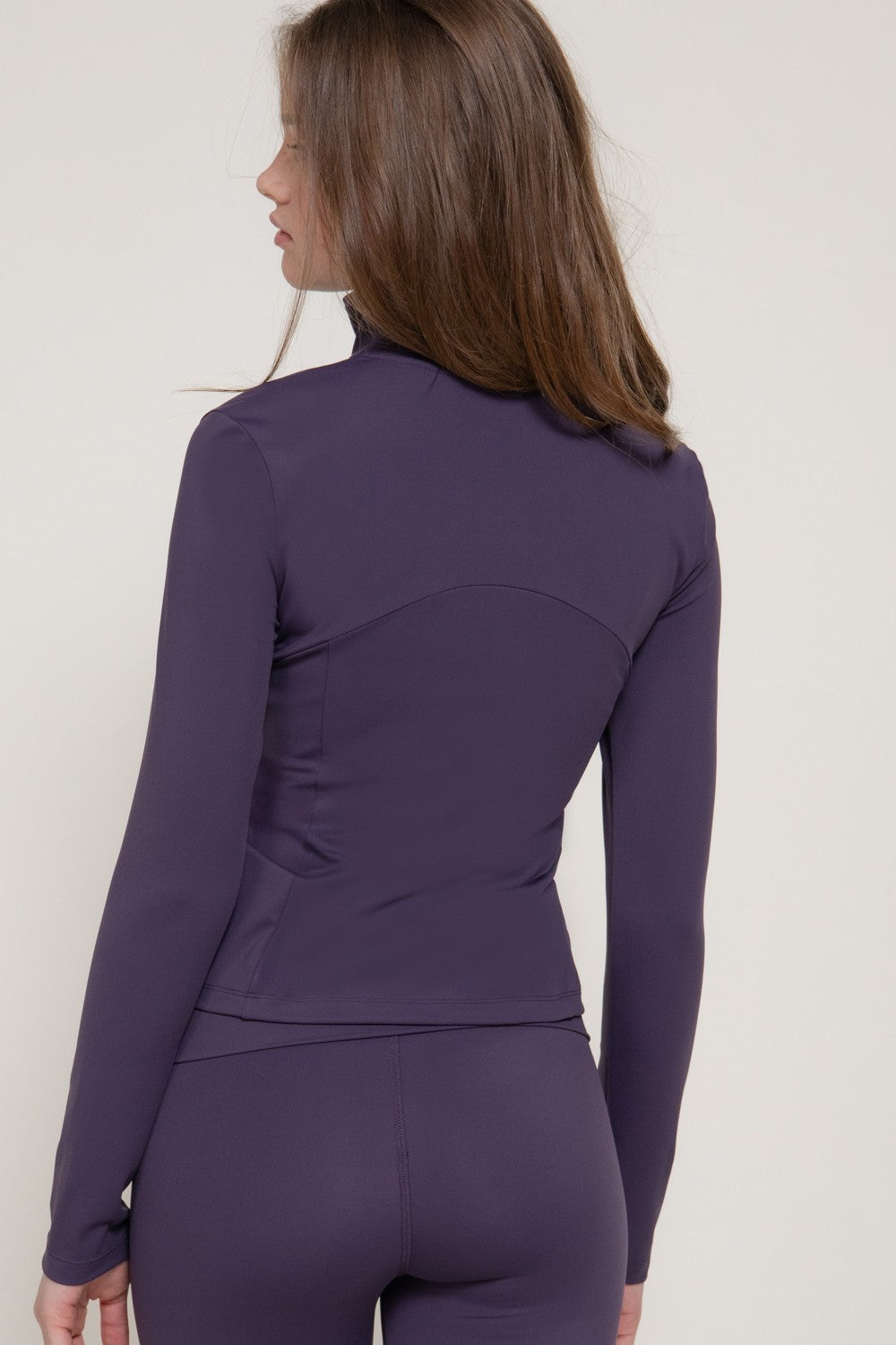Long Slv Mock Neck Workout Jacket