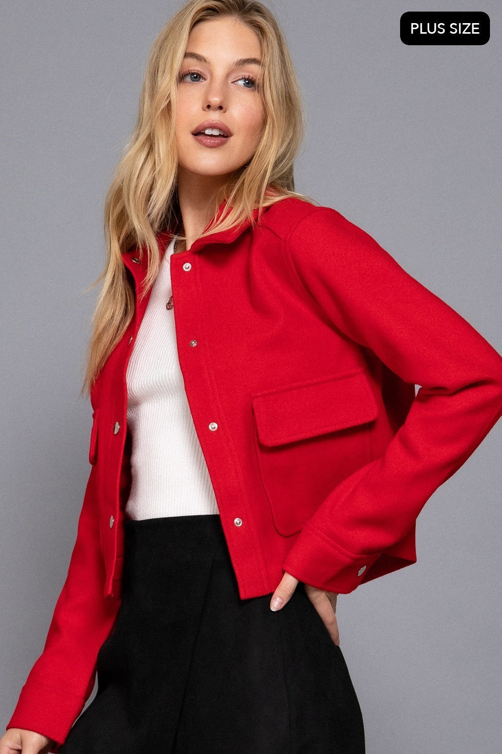 Long Sleeve Closure Soft Felt Jacket