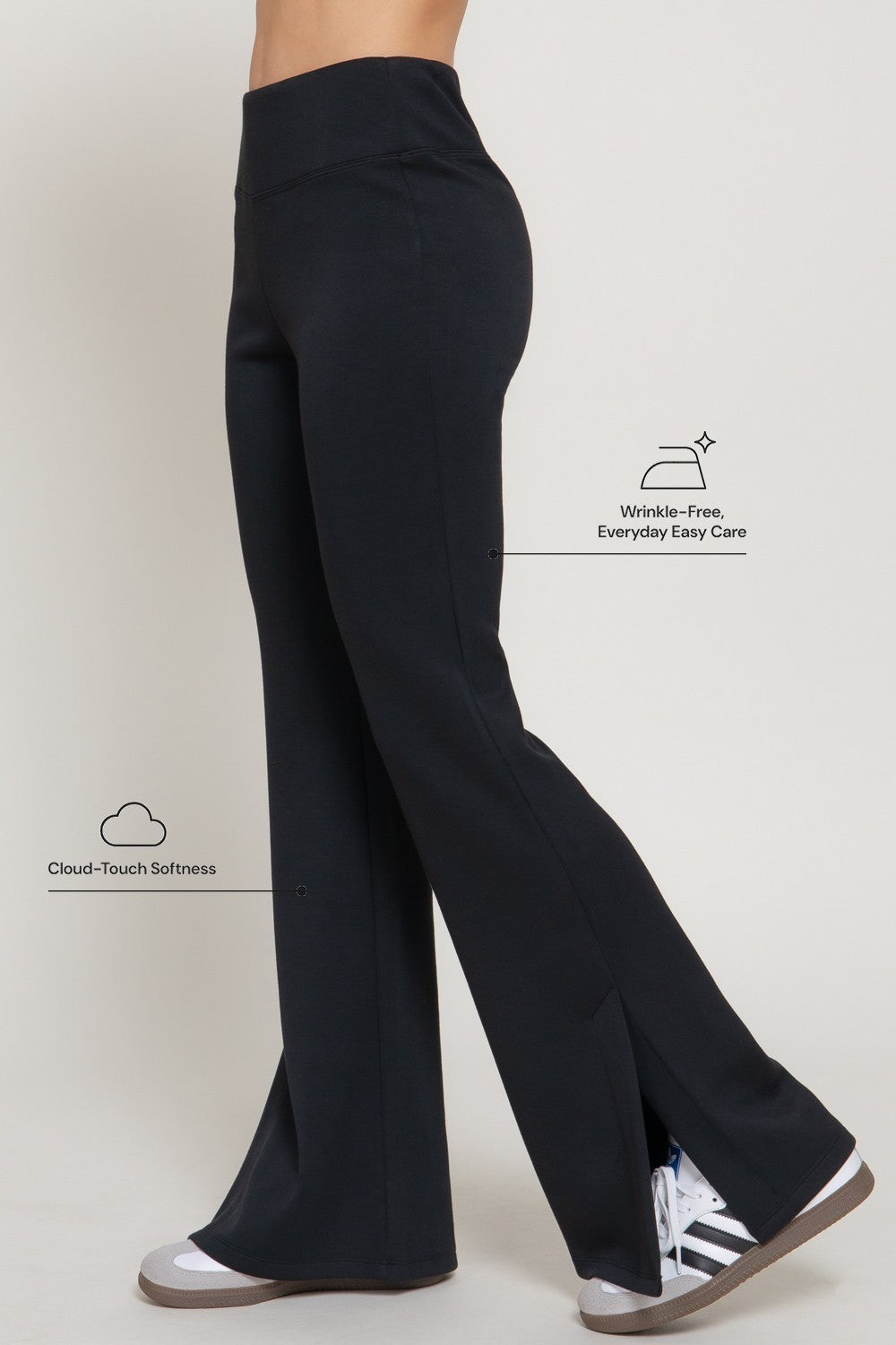 Flare Soft Bottom Slit Scuba Pant