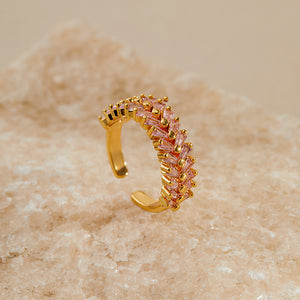 Pink Braid Eternity Ring