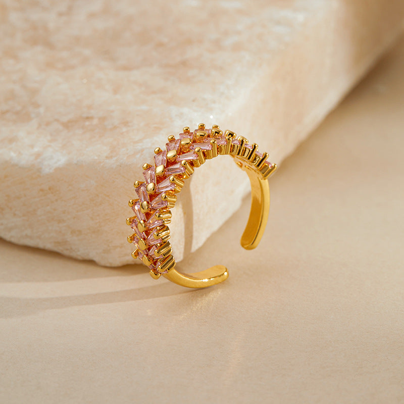 Pink Braid Eternity Ring